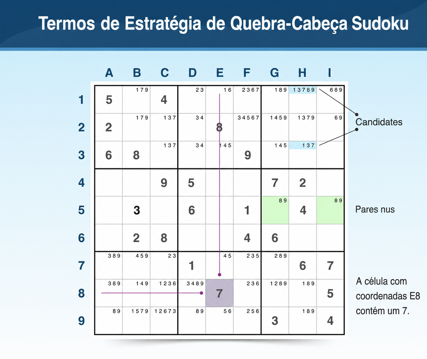 Terminologia de Sudoku para estratégias e jogabilidade
