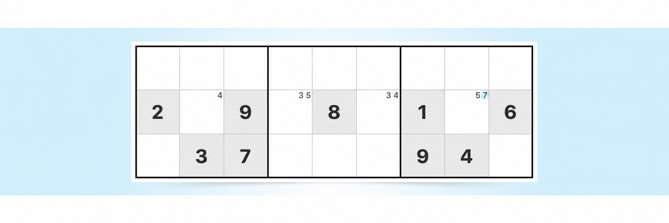 exemplu de strategie Sudoku cu candidat unic ascuns
