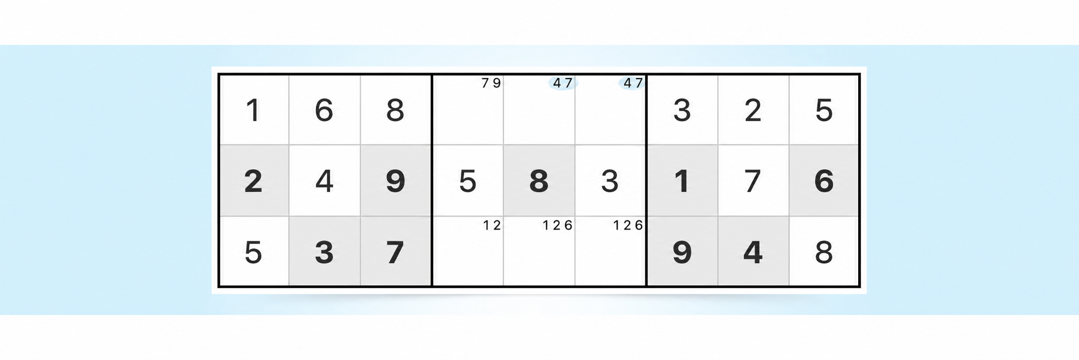 exemplu de strategie Sudoku cu pereche vizibilă