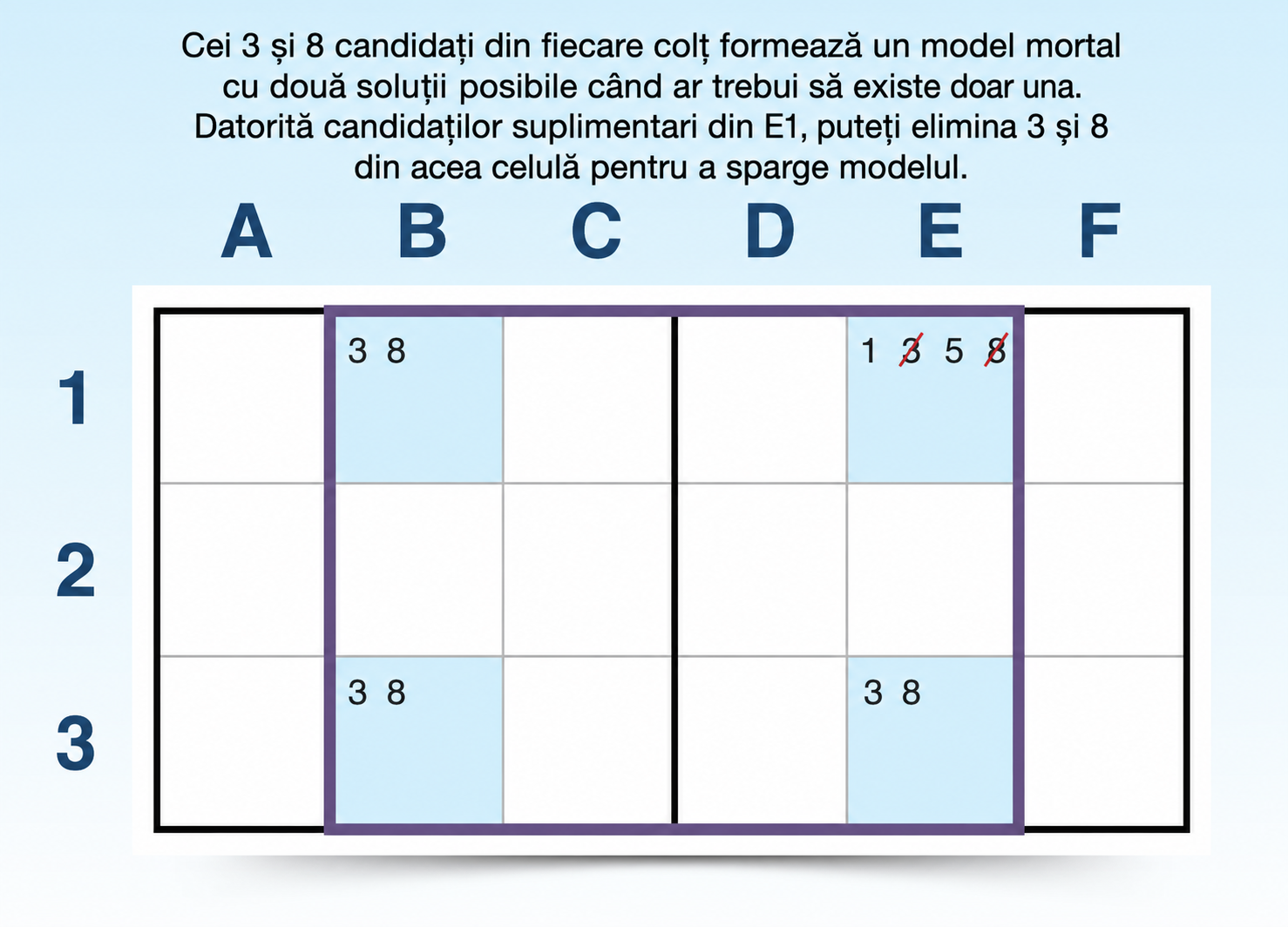 exemplu de dreptunghi unic de tip 1