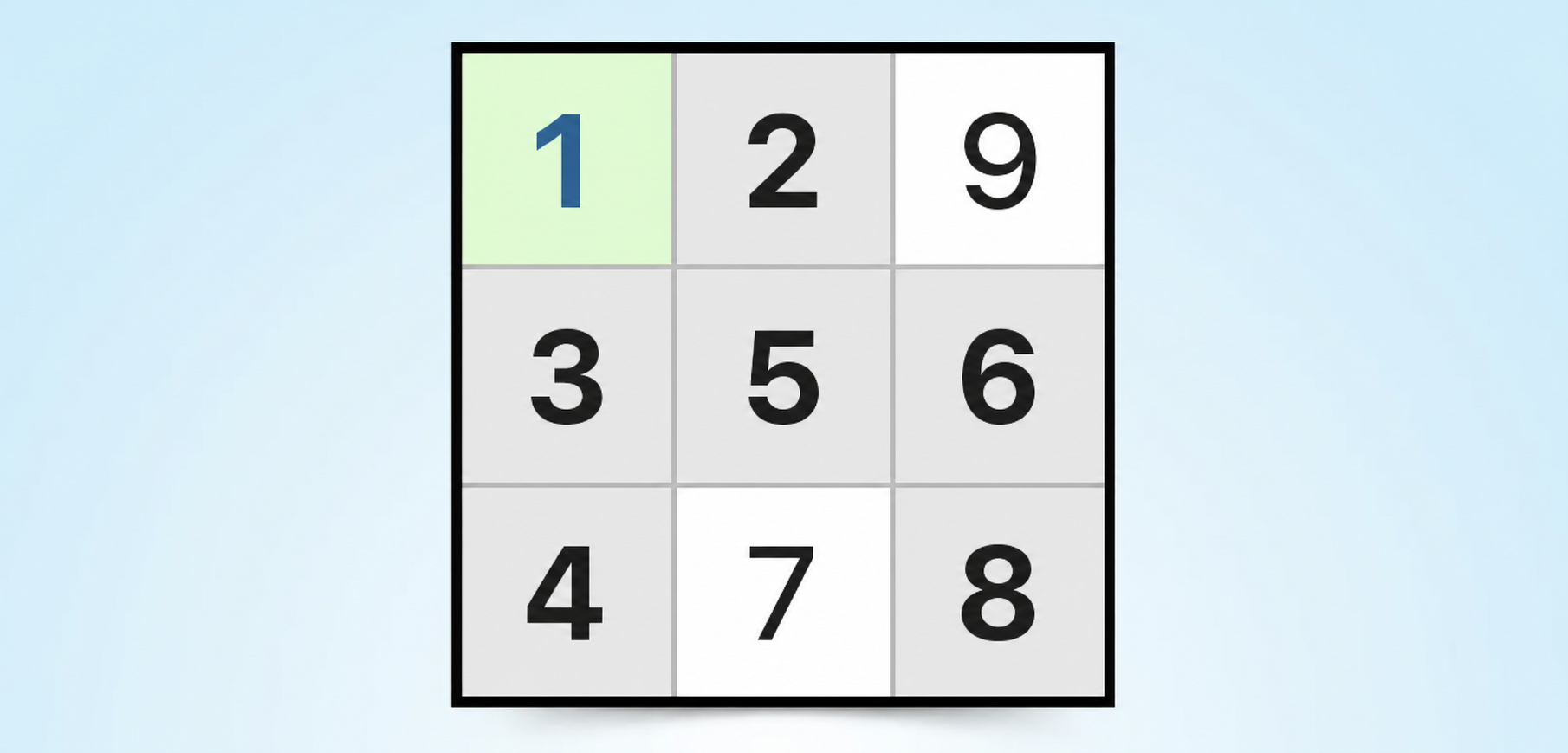 пример стратегии одиночки в Sudoku