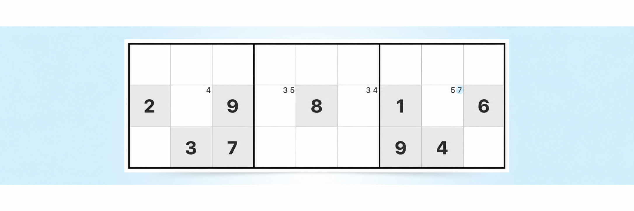 gizli tekli Sudoku stratejisi örneği
