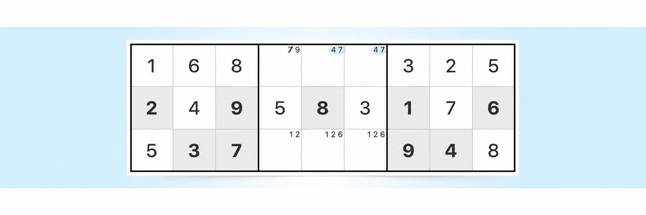çıplak çift Sudoku stratejisi örneği