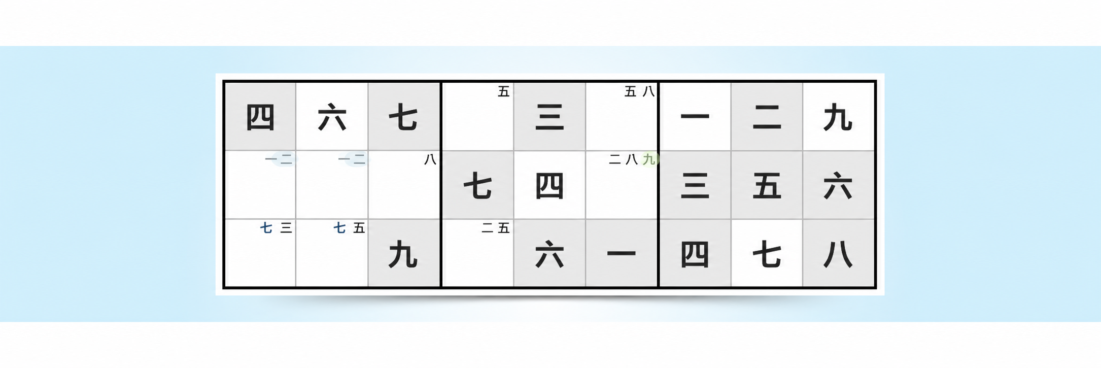 铅笔标记 sudoku 策略示例