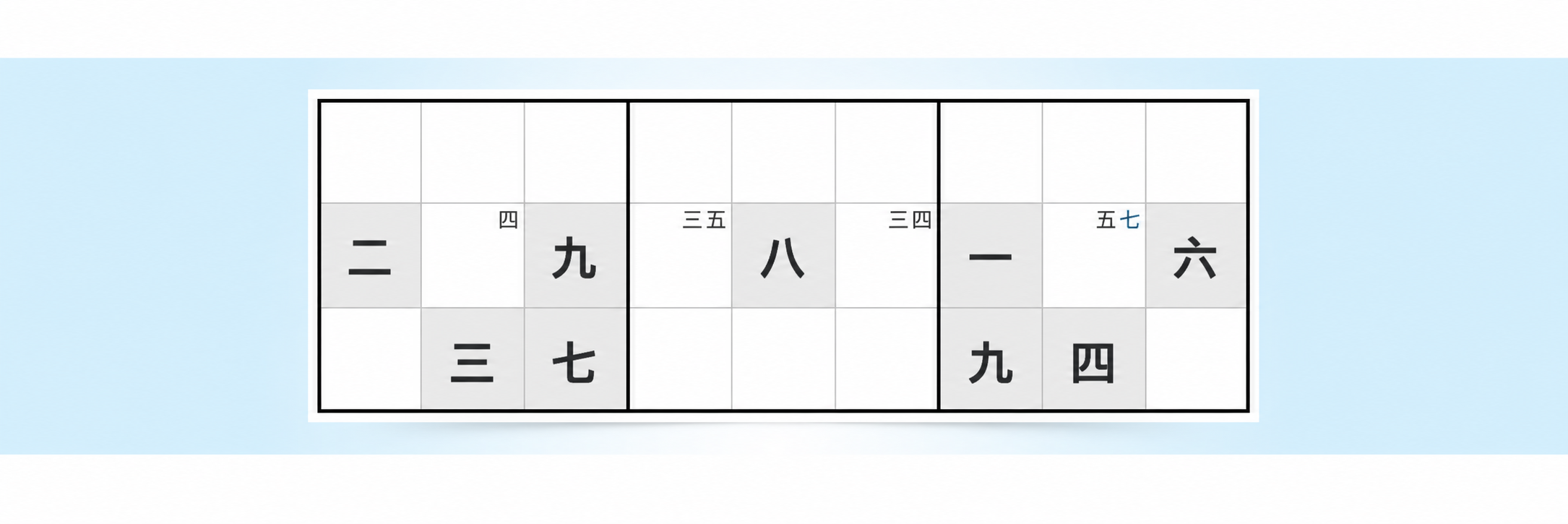 隐性单数 sudoku 策略示例