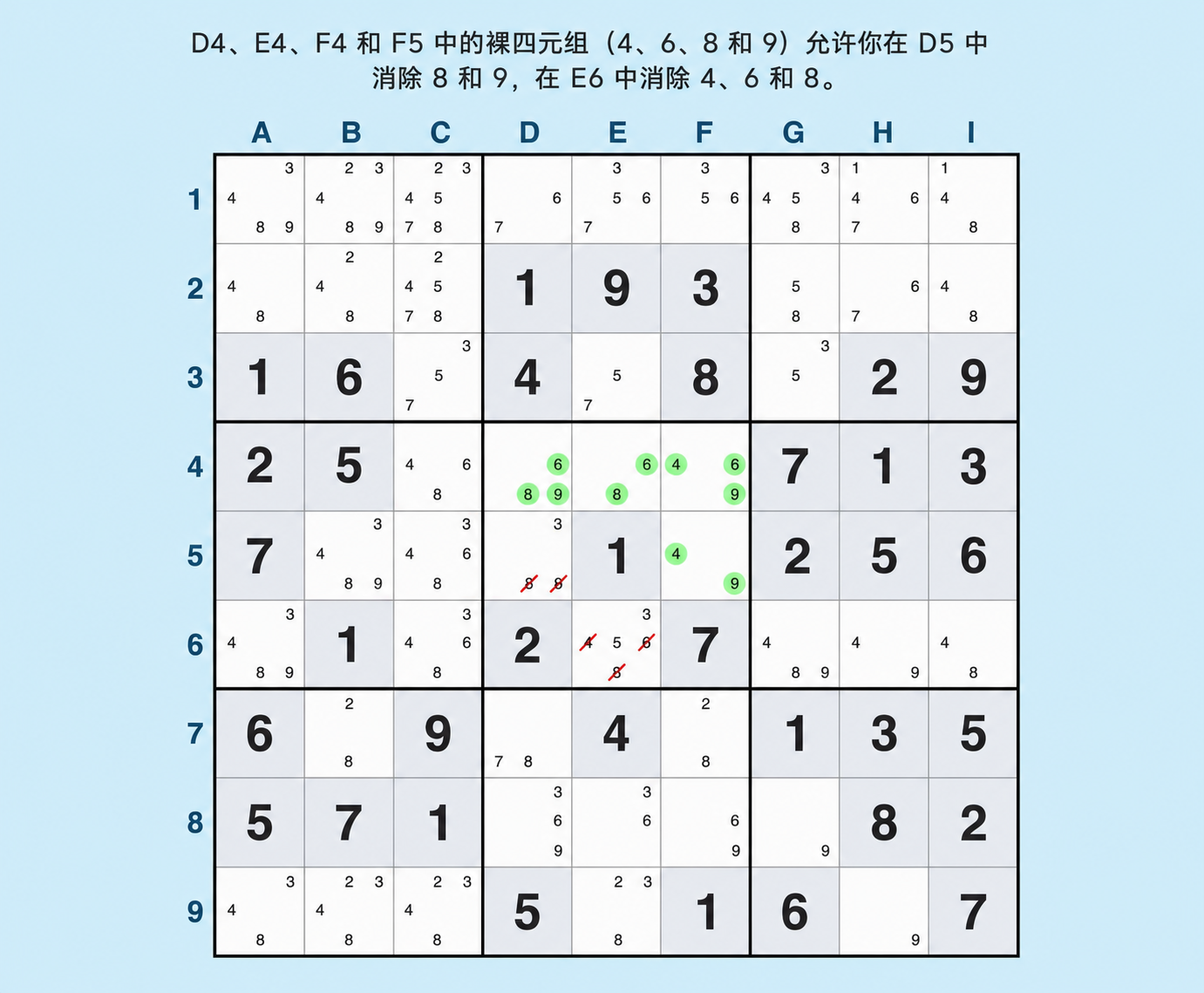 Sudoku 裸四示例