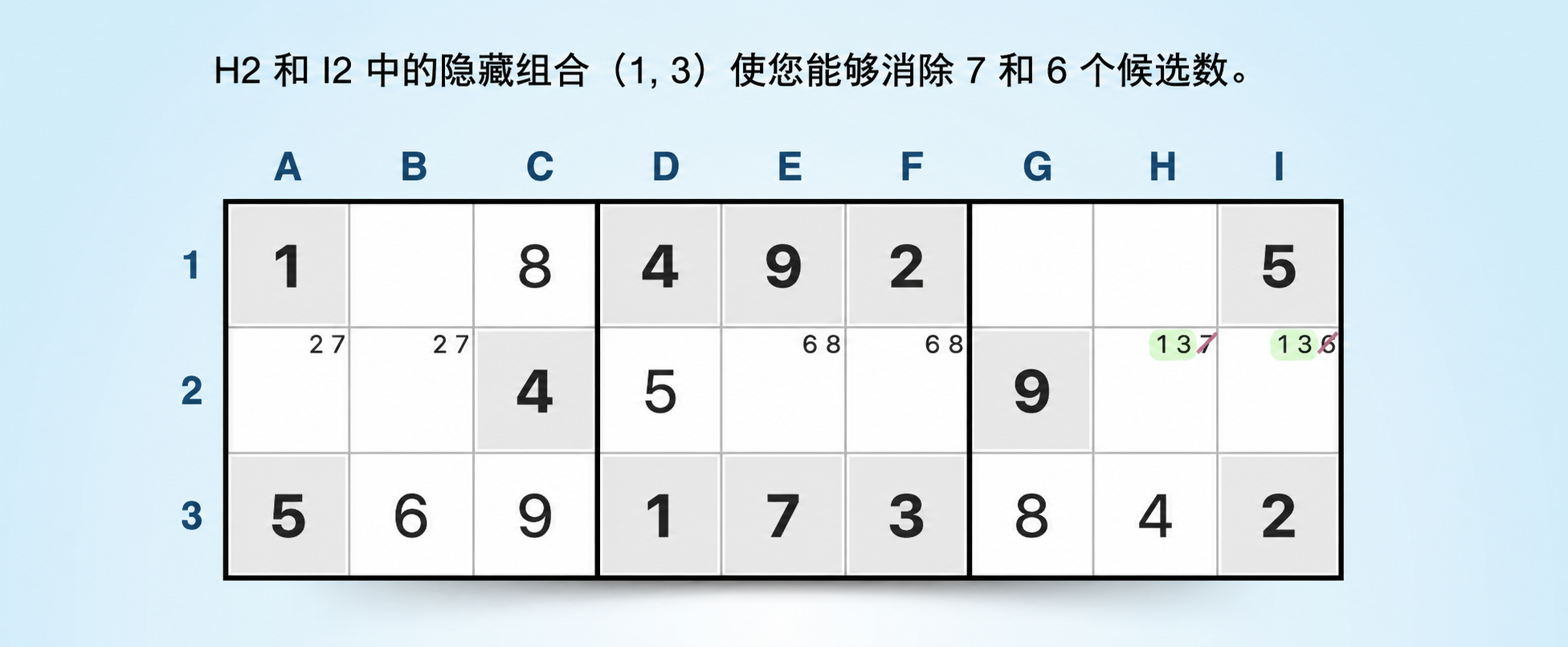 行中的隐藏数对
