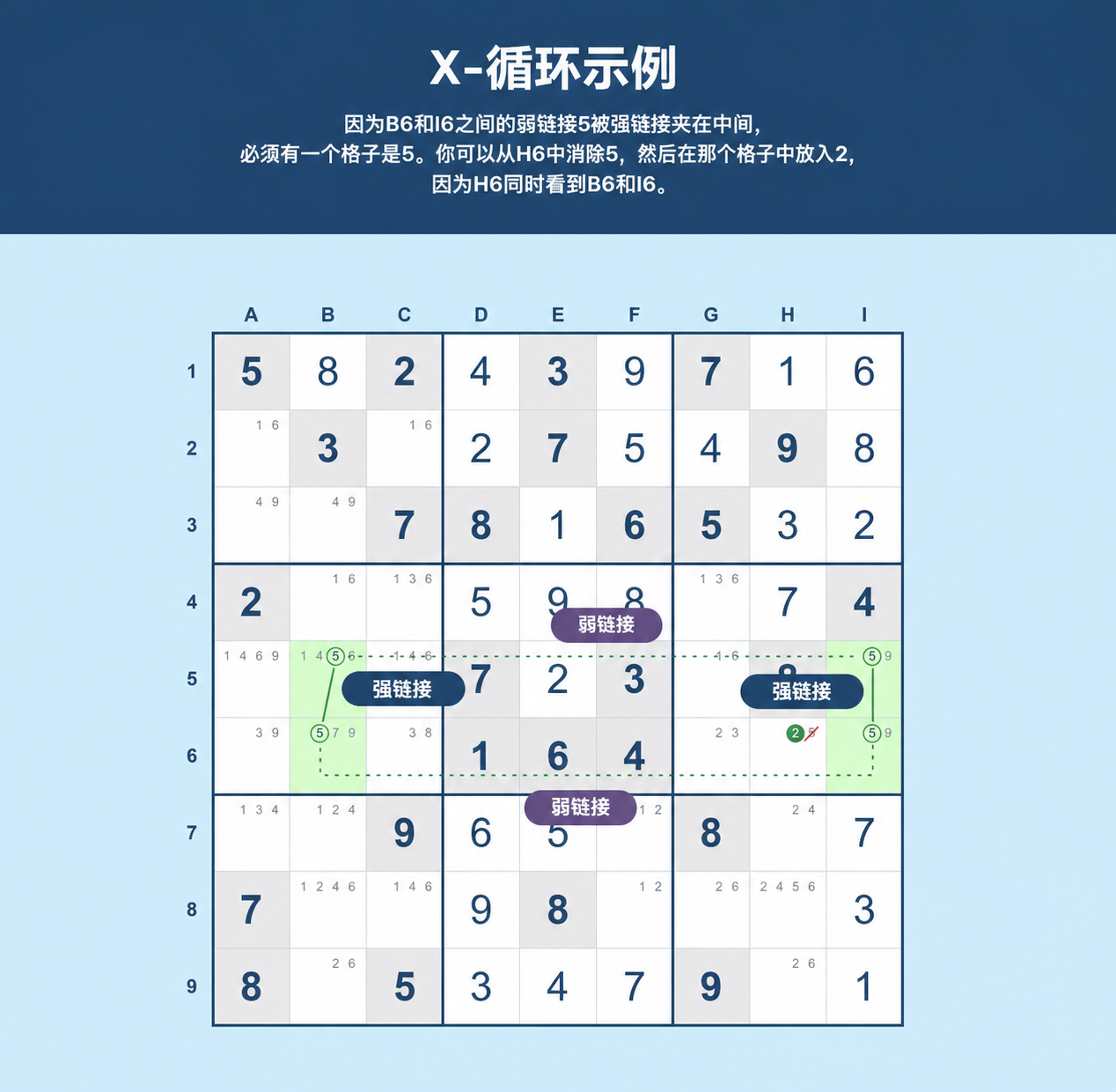 Sudoku X 环示例