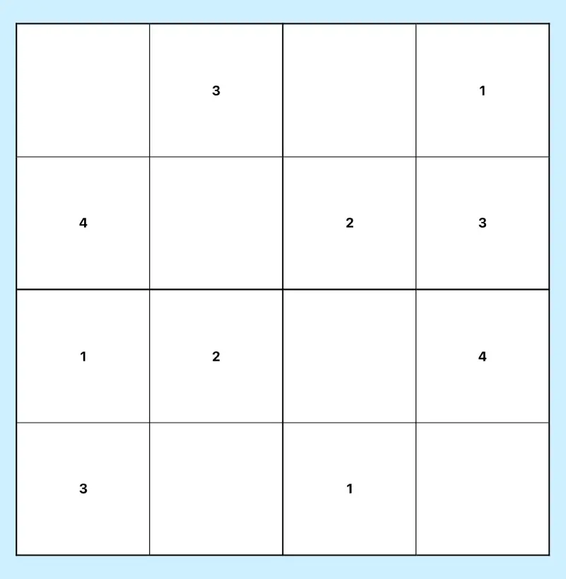 Kids Sudoku grid