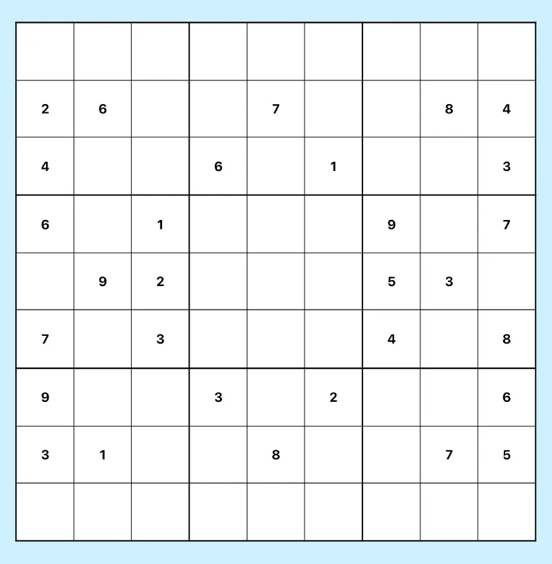 Medium Sudoku grid