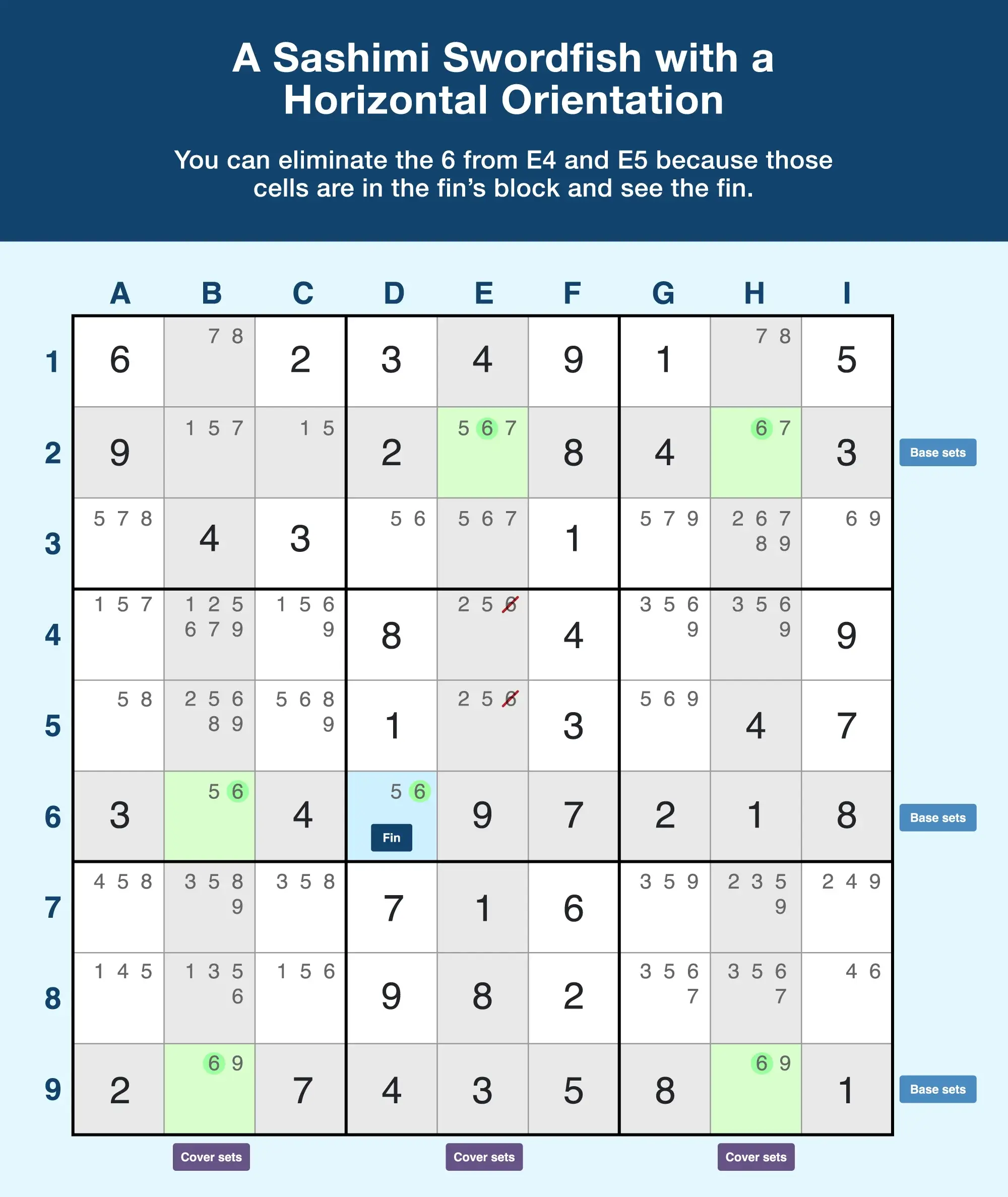 Sashimi swordfish horizontal orientation example