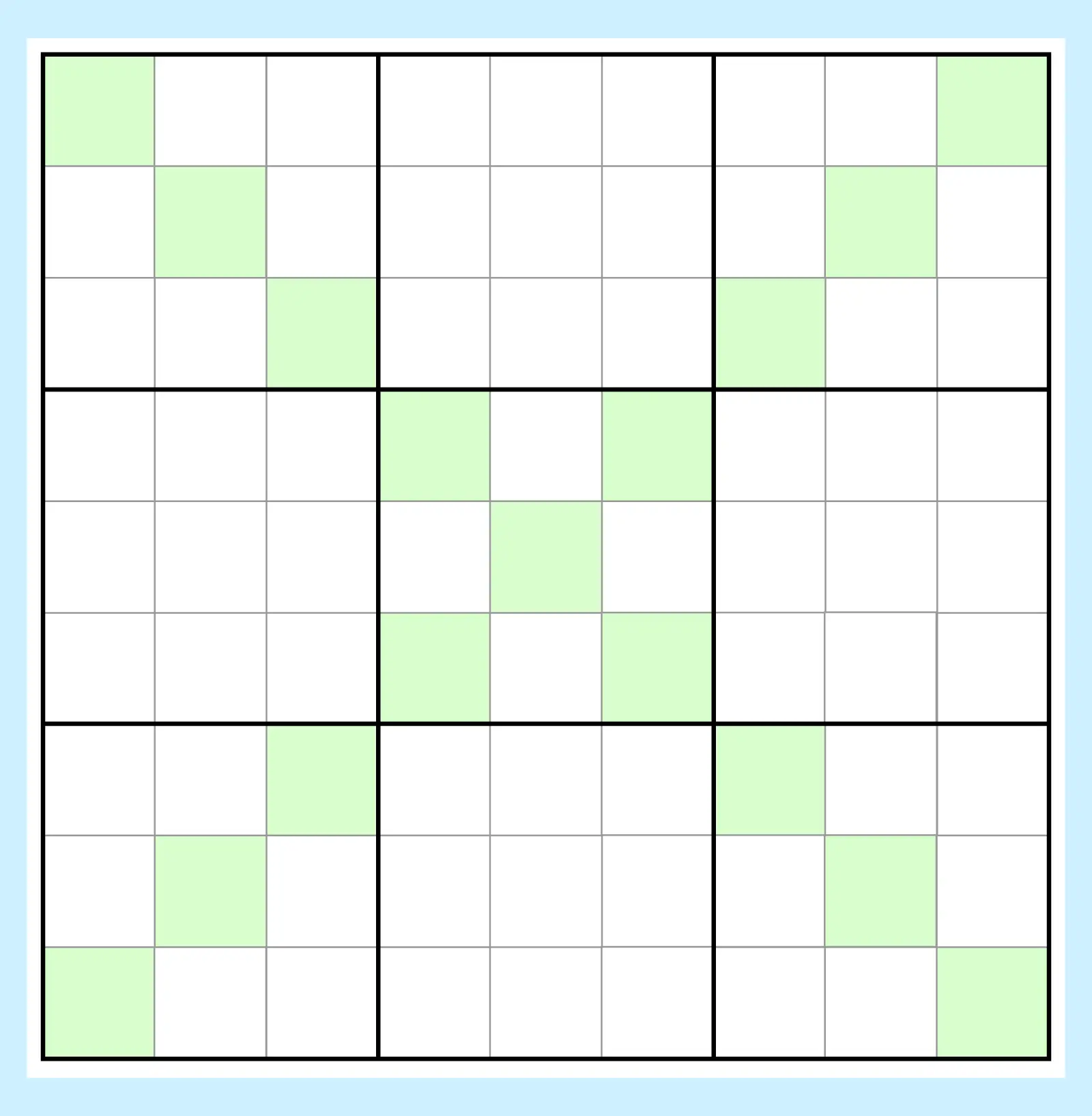 sudoku x grid example