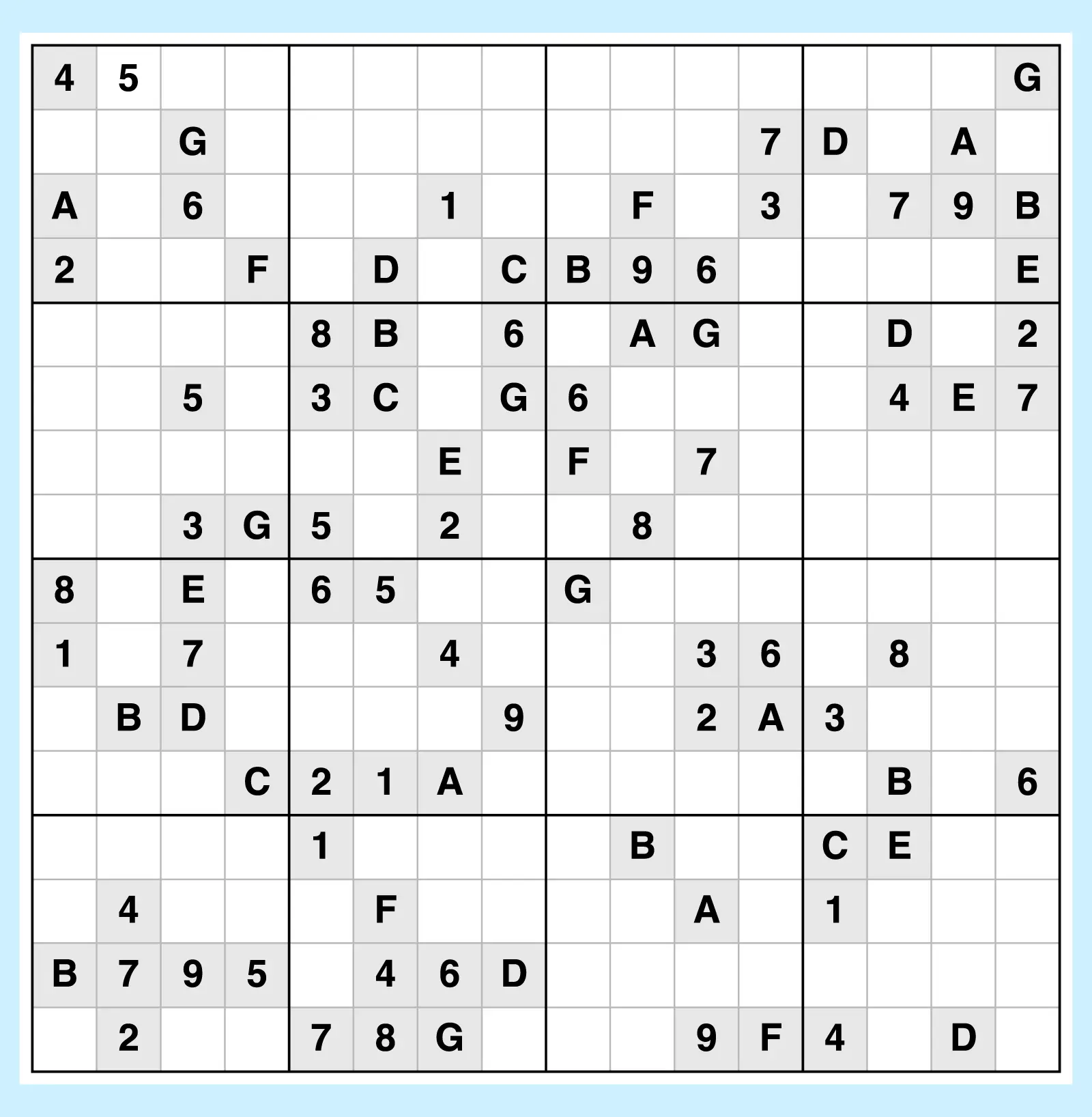 super giant sudoku grid example